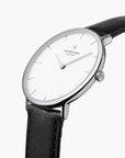 Native - SET Weißes Ziffernblatt Silber | Armbänder 5-Link / Schwarz