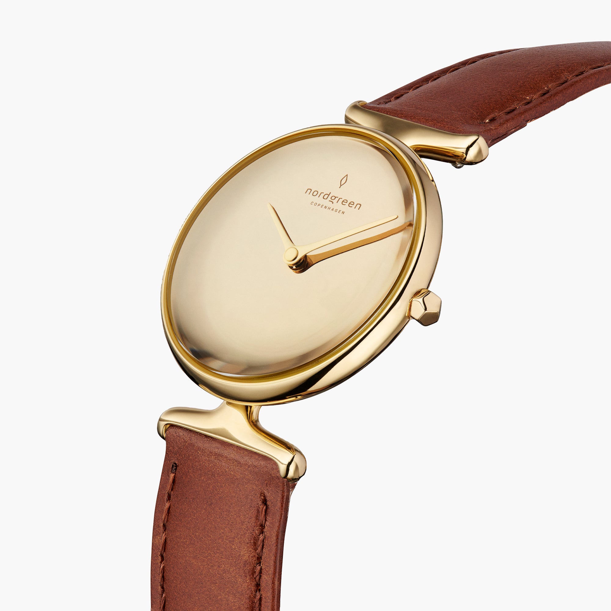 Unika - SET Poliertes Edelstahl Ziffernblatt Gold | Armbänder Braun / Grau / Schwarz