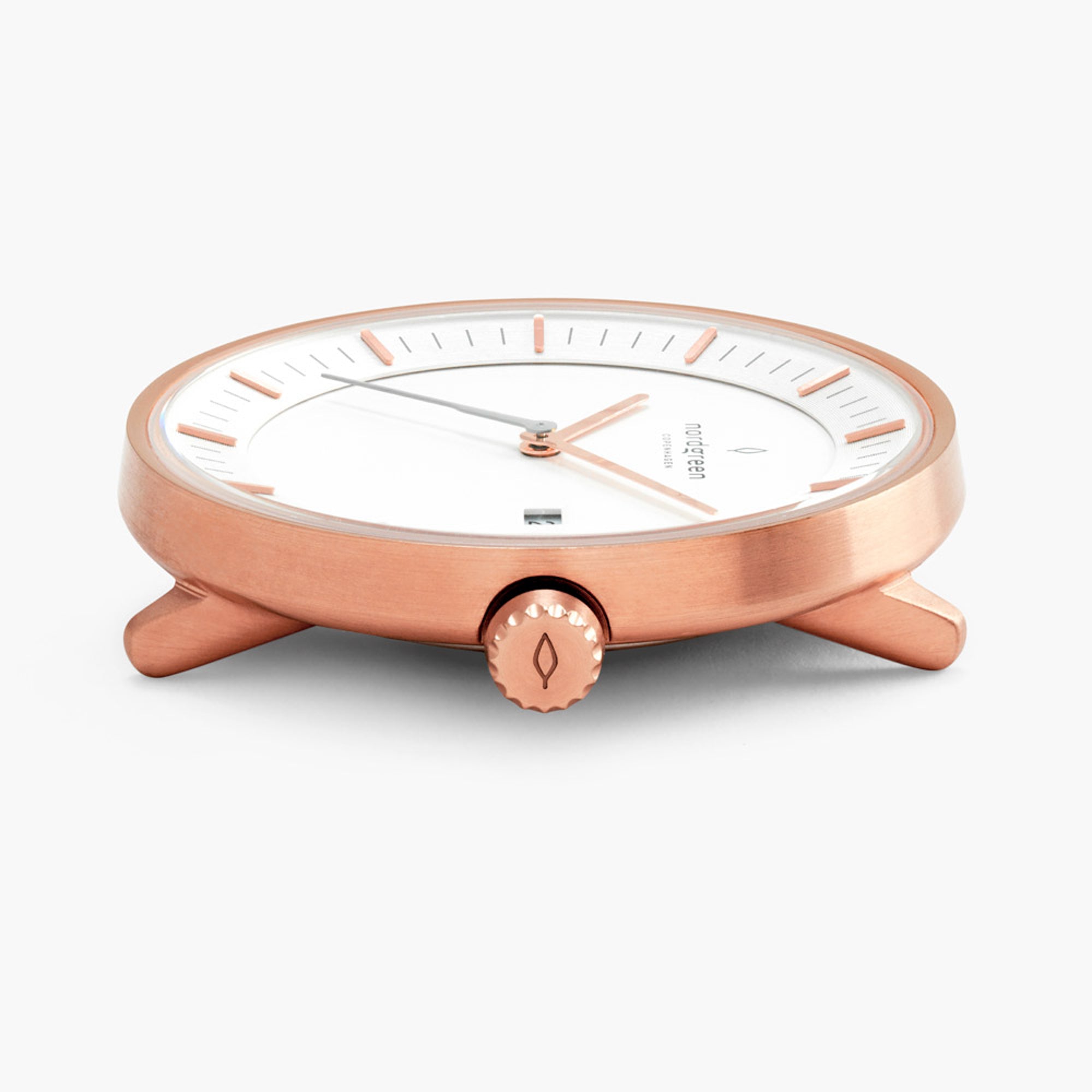 Philosopher - SET Weißes Ziffernblatt Roségold | Armbänder 5-Link / Braun
